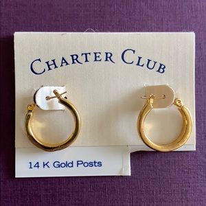 Charter Club 14K gold hoop earrings